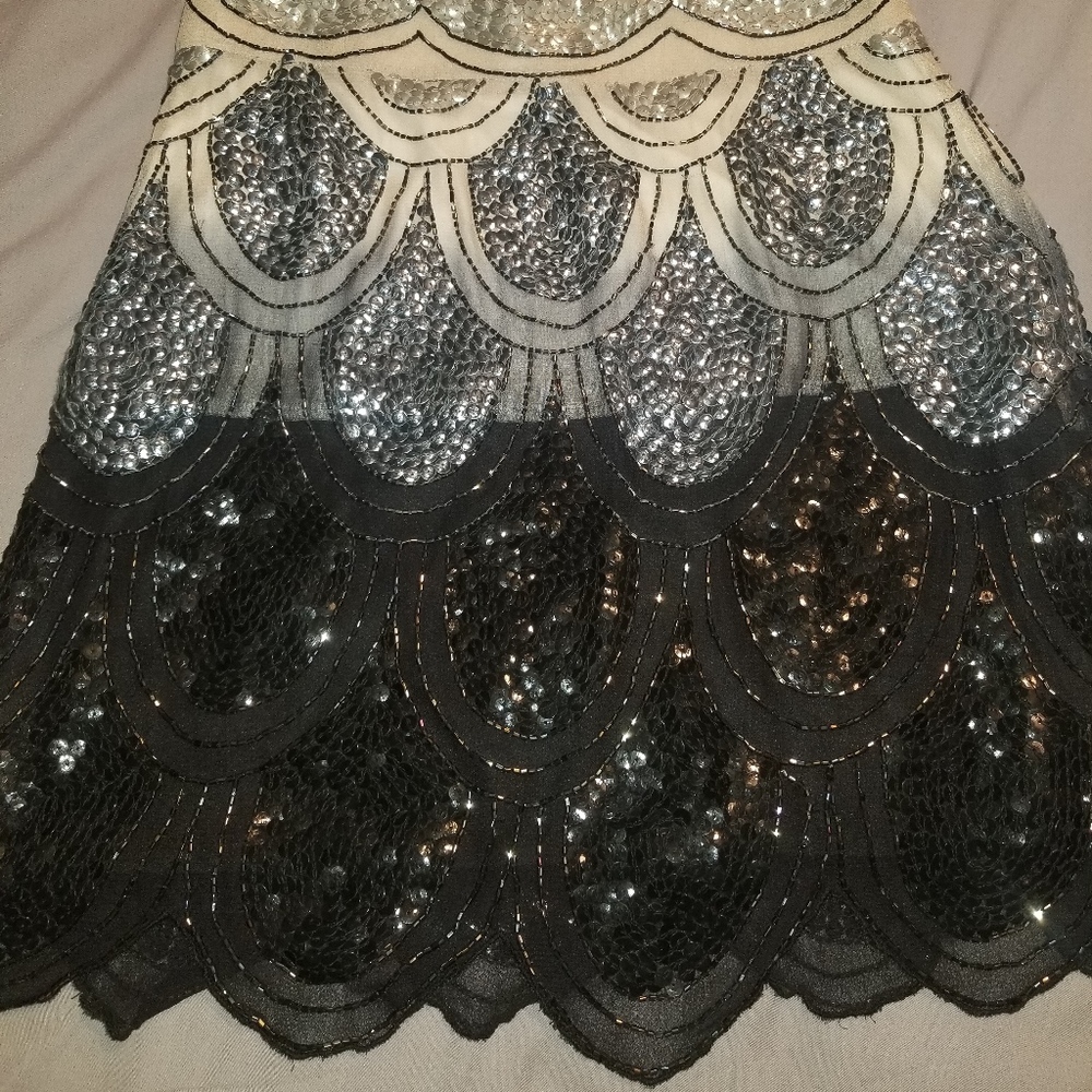 Scalloped  Sequin Skirt REVOLVE clothing